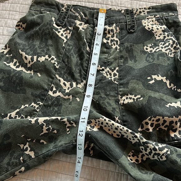 Zadig & Voltaire Pilote Camo Leo cargo high rise army green baggy loose Pants Mโ - Picture 9 of 11